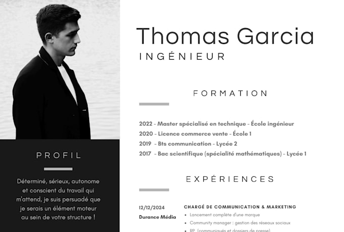 je met en page vos cv